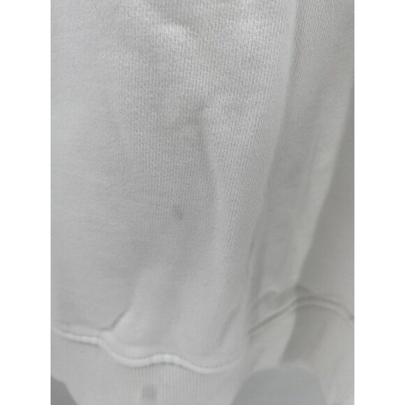 Alexander Wang Blue Plastic Logo White Cotton Sweatshirt Crewneck Women's Sz L - Picture 12 of 16